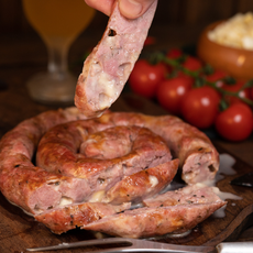 Linguiça Suina com Queijo Defumado