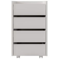 Gaveteiro Volante com 4 Gavetas 40x45cm - Linha Beta (Branco)