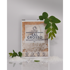 Sabonete glicerinado artesanal de Sal Grosso 100g