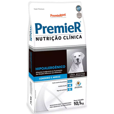 PREMIER CAES AD PORTE MEDIO E GRANDE NUTRICAO CLINICA HIPOALERNICO CORDEIRO 10,1KG
