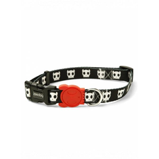 COLEIRA PADRAO SKULL PRETO E BRANCO M
