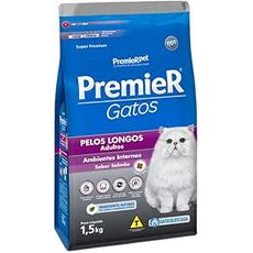 PREMIER GATOS AD AMBIENTE INTERNO PELO LONGO SALMAO 1,5KG