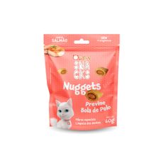QUATREE SNACKS NUGGETS GATOS BOLA DE PELO SALMAO 60G