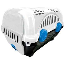 CAIXA DE TRANSP. LUXO FURACAOPET N3 - BRANCA C/ AZUL
