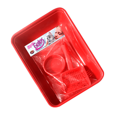 KIT GATOS C/ 3 PECAS FURACAOPET VERMELHO