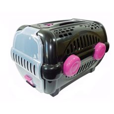 CAIXA DE TRANSP. LUXO FURACAOPET N1 - BLACK C/ ROSA
