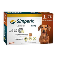 SIMPARIC TAB 20MG - 5,1 - 10 KG - (1 COMPRIMIDO FRACIONADO DA CX ORIGINAL COM 3)