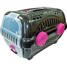 CAIXA DE TRANSP. LUXO FURACAOPET N2 - BLACK C/ ROSA