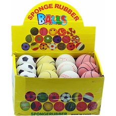 BRINQ BOLA ESPONJA 6CM  (1 UND)