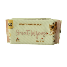 LENCO UMEDECIDO GREAT PETS 8 UND 18 X 15 CM