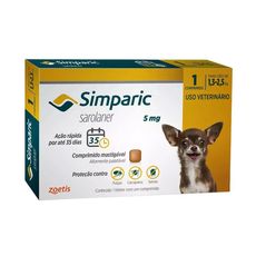SIMPARIC TAB 5MG - 1,3 - 2,5 KG - (1 COMPRIMIDO FRACIONADO DA CX ORIGINAL COM 3)