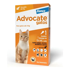 ADVOCATE GATOS COMBO 0,4ML  - CX C/ 3 PIPETAS