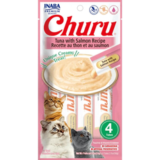 CHURU CAT ATUM E SALMÃO 56G (PACOTE C/4 UNDS)