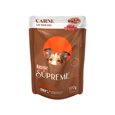 Ração Úmida Quatree Supreme Sachê para Cães Adultos Sabor Carne ao Molho 100g