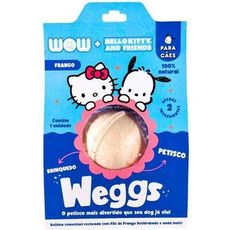 Petisco Natural WOW Pet Food Weggs Hello Kitty Sabor Frango para Cães 1 Unidade