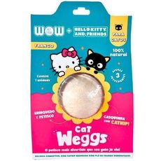 Petisco Natural WOW Pet Food Cat Weggs Hello Kitty Pato com Catnip para Gatos 1 Unidade