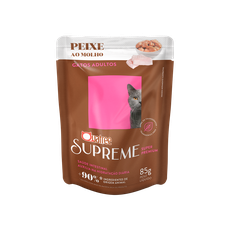 Ração Úmida Quatree Supreme Sachê para Gatos Adultos Sabor Peixe ao Molho 85g