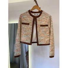 Casaqueto Tweed Shine Rosa