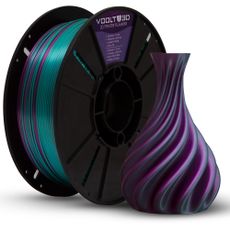 Filamento PLA Duo Color Ametista e Verde - High Speed - 1,75mm 1Kg