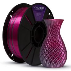 Filamento PLA Duo Color Inox e Rosa Choque - High Speed - 1,75mm 1Kg