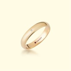 Aliança Ouro 18K 4mm 1.5grs. com brilhante modelo Romênia  valor Unitário