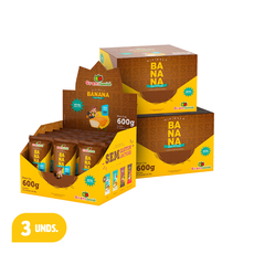 Combo 3 unds. Displays de Banana Sem Glúten, Sem Leite, Sem Lactose, Sem Açúcar - Grani Amici
