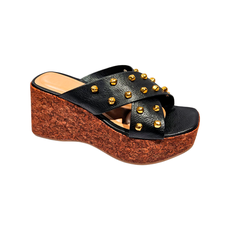 Tamanco Plataforma Vizzano Rebites Preto - 6559.102