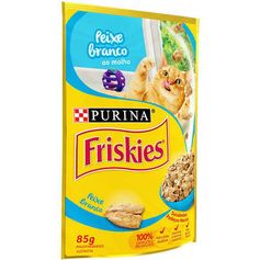 Ração Úmida Nestlé Purina Friskies Peixe Branco ao Molho para Gatos Adultos