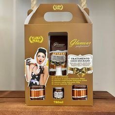 KIT CAPILAR GLAMOUR FLORA PURA COCO DOURADO 780ML