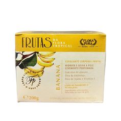 ESFOLIANTE CORPORAL FRUTAL DE BANANA FLORA PURA 200g - COM ÓLEOS NATURAIS E VITAMINA E