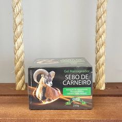 GEL MASSAGEADOR SEBO DE CARNEIRO 250G POTE PRETO