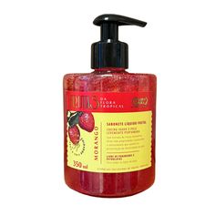 SABONETE LIQUIDO DE MORANGO 350ML - FLORA PURA