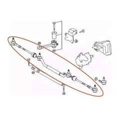 Barra De Direção Central Mercedes Barra De Direção Mercedes W202 C180 C230k C280 1993 A 1997 Nova 