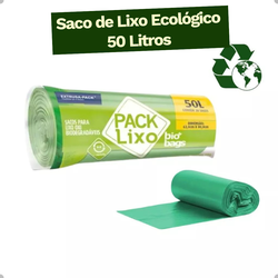 Saco de Lixo Ecológico 50 Litros - 30 Unidades