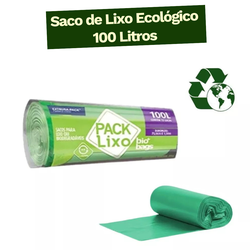 Saco de Lixo Ecológico 100 Litros - 15 Unidades
