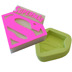 Molde de Silicone Super Mãe