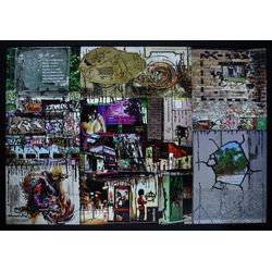 Célia Nahas - Grafite 6 - Técnica mista sobre placa - 70x100cm - a.c.i.d