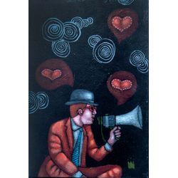 Clayton Silva - Ruídos - Óleo sobre tela - 30x20cm - a.n.v