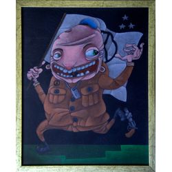 Clayton Silva - Soldado da Paz - Oleo sobret ela - 50x40 cm - a.c.i.d/verso 
