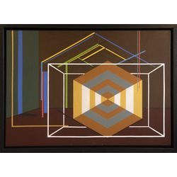 Francisco Bernard - Geométrico - Óleo sobre tela - 49x69cm - a.n.v