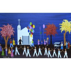 Regina Puccinelli - Festa - Acrílica sobre tela - 50x80cm - a.c.i.d