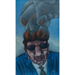 Clayton Silva - Irascivel - Oleo sobret tela - 70x40 cm - a.c.i.d./verso. - 2017