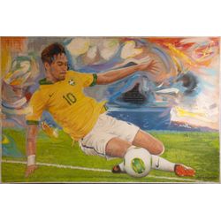 Paulo Prado - Neymar - Acrílica sobre tela - 80x120cm - a.n.v - 2018