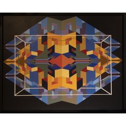 Francisco Bernard - Geométrico  - Óleo sobre tela - 80x100cm - a.n.v