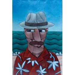 Clayton Silva - My life is on the beach - Óleo sobre tela - 60x40cm - a.c.i.d e verso - 2019_com_moldura