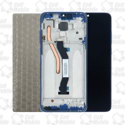 FRONTAL XIAOMI REDMI NOTE 8 PRO PRETO IMPORTADO COM ARO AZUL
