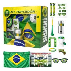 Kit Torcedor Brasil Copa Do Mundo 2026 - 12 Peças