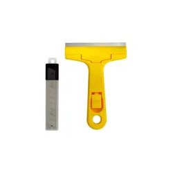 Raspador Plano P/ Tintas Piso Vidro Cerâmica Com 3 Lâminas