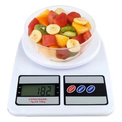 Balança Digital Até 10 Kg Cozinha Termômetro Culinário