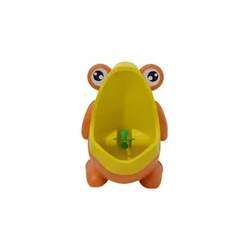 Mictório Infantil Sapinho Amarelo de Plástico para Meninos LARANJA COM AMARELO